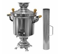 Russo Turco Acciaio Inox Carbone Legna Samowar 5Liter Samovar Tè Wasserkoche