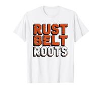 Rust Belt Roots Midwest Heritage Identity Born Raised Maglietta