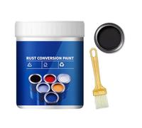 Rust Conversion Paint, MultiFunctional Water-Based Metal Rust Remover with Brush, Colour Steel Tile Renovation, for Metal, Car, Fences, Industrial Equipment (Black,1KG)