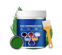 Rust Conversion Paint, MultiFunctional Water-Based Metal Rust Remover with Brush, Colour Steel Tile Renovation, for Metal, Car, Fences, Industrial Equipment (Green,1KG)