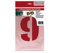 Rust-Oleum V2501 stencil Pack 150 mm 0 - 9, riutilizzabile e durevole, bianco sporco