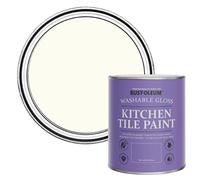 Rust-Oleum Vernice bianca resistente all'acqua per piastrelle da cucina, finitura lucida, porcellana 750 ml