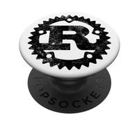 Rust Programming Logo Distressed Vintage Lettera R PopSockets PopGrip Adesivo