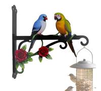 Rust-Proof Metal Plant Hangers - Parrot Theme Outdoor Hanging Brackets