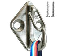 Rust-Resistant Lead Holders, Stainless Steel Wall Hooks, Reliable with Fixed-Mount Feature, Metal Pet Hardware, Sleek Tether Point with Functional Design, Utility Assets for Garage Mudroom