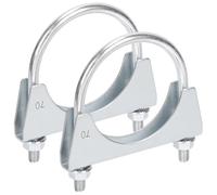 Rustark 2 morsetti a U in acciaio inox da 2 - 3/4", 70 mm, con clip a U per saddle Flange Heavy Duty Silencer Exhaust Muffler Tip Exhaust Mlamp U-Bolt Mlamps for Machinery Automotive Exhaust Tail Pipe