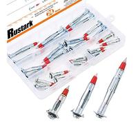 Rustark 24-pcs resistente acciaio zincato Molly Bolt Drive automatici Hollow Wall Drive Anchor vite assortimento kit - Misure 35 mm 46 mm 59 mm per appendere le pareti