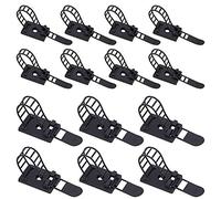 Rustark 50PCS 2 misure regolabile autoadesive, fascette in nylon cinghie cable Cord morsetto per filo gestione, grandi e piccoli