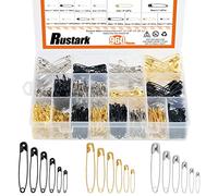 Rustark 960 spille da balia assortite 6 misure grandi e piccole in metallo spilla dorata argento nero di sicurezza spille resistenti alla ruggine per abbigliamento arte artigianato cucito gioielli
