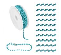 Rustark Kit assortito di 51 catene a sfere blu da 5 m, con connettori, chiusure per cani, targhette per animali domestici, collane fai da te, bracciali, ornamenti da appendere