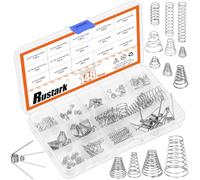 Rustark Molle a compressione coniche in acciaio inox, 148 pezzi, 15 misure, assortite, con molla a cono