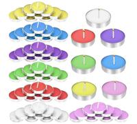 Rustark Set di 70 mini candele colorate senza profumo, candele a forma di paraffina, lunga durata, per sigilli di cera, per feste, compleanni, casa, decorazioni