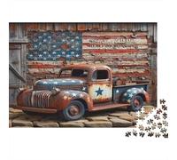 Rustic American Truck 1000 Pezzi Cartolina Premium Pacchetto Puzzle Senior Jigsaw Entusiasti Difficile Sfidante Decorazione Murale Pacchetto Valore 70x50cm/1000pcs