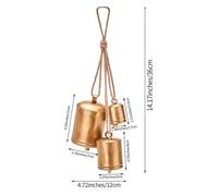 Rustic Bells, Vintage Farmhouse, Christmas Cow Bell, Decor, Iron, Gold Hanging Ornament, Authentic Sound, Home, Wall, Ceiling, And Holiday Ambiance, 200g