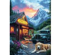 Rustic Cabin in A Mountain Valley Puzzle 1000 Pezzi Per Principianti Assoluti Scenery Science Fiction Cartone Rigido Difficoltà Bassa Per Imparare Con Guida Passo Passo Qualità Garantita Con Poster 10