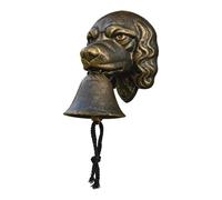 Rustic Cast Dog Bell, Welcome System, Outdoor Garden Entry Decor with Crisp Sound Feature, Home Kit, Iron Bell with Reliable Build, Use for Cottage Front Door Entryway