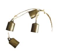 Rustic Christmas Bells, Holiday Tree Ornaments, Decorative Iron Chimes, Vintage Hanging Accent, Ideal for Garden Wreaths, Patio Porch Decor, Front Door Window, Outdoor Wall Display