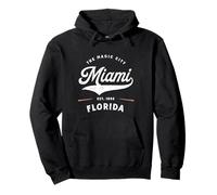 Rustic Classic Miami Florida 1896 USA Gift Felpa con Cappuccio