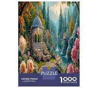 Rustic Cottage 1000 Pezzi Gazebo in Enchanted Floral Garden Puzzle Giocattoli Puzzle Per Gioco Familiare Decorazione Per La Casa Adulti Regalo Per Amico 38x26cm/1000pcs