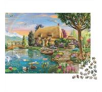 Rustic Cottage Garden_1 Puzzle Classico 1000 Pezzi Per Tutta La Famiglia Riduzione Dello Stress Per Esperti Decorazione Murale Mantenimento Mentale Riciclabile 70x50cm/1000pcs