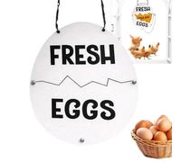 Rustic Egg Inventory Sign, Farm Eggs Decorative Weather Resistant Farmhouse Sign Feature, Poultry Coop Fence Shed Market Marker for Chicken Keepers Outdoor Farm Display Use