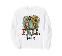 Rustic Fall Vibes Zucca Girasoli Stampa Leopardata Felpa