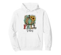 Rustic Fall Vibes Zucca Girasoli Stampa Leopardata Felpa con Cappuccio