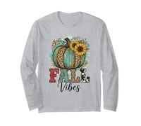 Rustic Fall Vibes Zucca Girasoli Stampa Leopardata Maglia a Manica