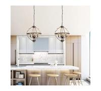 Rustic Farmhouse Metal Chandelier Lighting Distressed Wood Ceiling Light Fixture Kitchen Entryway Foyer -4 Lights