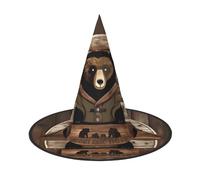 Rustic Lodge Bear 1 pz Halloween strega cappello costume festa cappello adatto per giochi teatrali accessori