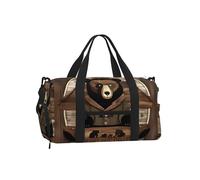 Rustic Lodge Bear, borsone sportivo con scomparto per scarpe, leggero, da palestra, per uomo e donna, borsa da viaggio impermeabile con tasca bagnata