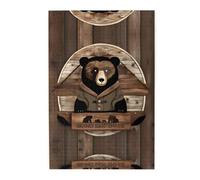 Rustic Lodge Bear Puzzle in legno da 1000 pezzi, attività familiare rilassante per adulti, puzzle colorato paesaggio in scatola di plastica, regalo decorazione per la casa