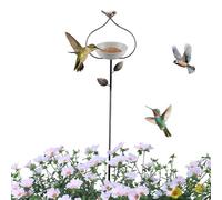 Rustic Metal Bird Bath for Outdoors, Standing Weather Resistant Garden, Bird Bath with Sturdy Base Support System, Anti Rust Finish Outdoor Birds Care Station, Patio Yard Lawn Birdwatching Ornament