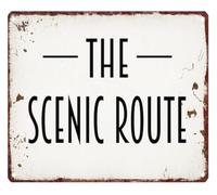 Rustic Metal Sign Desert Highway Wall Decor Game Room 12x8 Inch