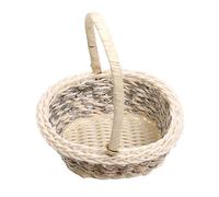 Rustic Mini Basket - Faux Rattan Weaving, Compact Decorative Pot | Handmade Wedding Organizer con texture affascinante, supporto per fiori Aesthetic for Photography Props Home Nursery Table
