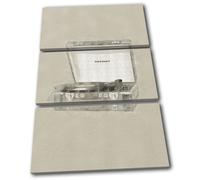 Rustic Retro Old Record Player Vintage TREBLE TELA parete arte foto stampa