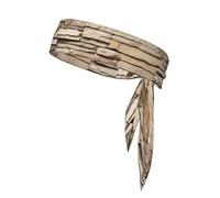 Rustic Rocks - Cravatta fronte/retro con stampa a muro di mattoni, leggera e regolabile, mantiene i capelli lontani, perfetta per lo sport