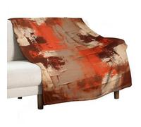 Rustic Southwest Red Brown Abstract Vintage Southwest American Coperta da Tiro Soffice Blanket Lavabile Coperta per Adulti Quattro Stagioni Uomini 100x125cm