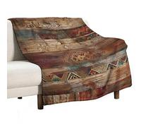 Rustic Southwest Red Brown Abstract Vintage Southwest American Retro Design Coperta da Tiro Soffice Blanket Lavabile Coperta Divano per Uomini Viaggi Donne 125x150cm