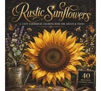 Rustic Sunflowers Coloring Book for Adults & Teens: 40 Cozy Farmhouse Coloring Pages Featuring Sunflower Fields, Country Cottages, Gardens, Barns, ... Rural Scenes for Relaxation and Stress Relief