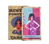 Rustic Tarot Deck, 80 Piece Oracle Set, Fortune Reading Cards with English Guide, Divination Game with Symbol Meanings, 4.06x2.36 inches Spiritual Tool, Entertainment Favor for Adults Gatherings