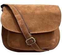 RUSTIC TOWN Borsa a tracolla in pelle, stile vintage, da donna, Caffè (11 pollici), 11-inch, Minimal