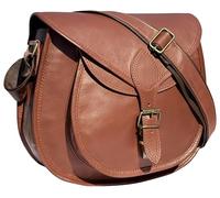 RUSTIC TOWN Borsa a tracolla in pelle, stile vintage, da donna, Marrone (33 pollici), 13-inch, Borsa a tracolla in pelle da donna