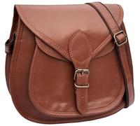 Rustic Town Borsa a tracolla in pelle vintage da donna, borsa a tracolla in stile bohémien, borsa da sella da viaggio, marrone (28 cm)