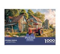Rustic Tractor Farm Cardboard Vintage Countryside Scene Smooth Edged Pieces, Great Indoor Activity for Solo Play And Family Bonding Time 38x26cm/1000pcs