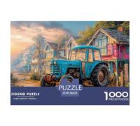 Rustic Tractor Scene Sturdy Structure Vintage Rural Landscape Style Ideal Indoor Hobby, Helps Improve Focus, Patience And Hand Eye Coordination 38x26cm/1000pcs
