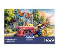 Rustic Tractor Scene Well Made Cardboard Pieces Vintage Rural Artwork Excellent for Brain Exercise, Memory Improvement And Mental Relaxation at Home 38x26cm/1000pcs