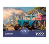 Rustic Trattore Scene Jigsaw Puzzle 1000 Pezzi Per Adulti Vintage Rurale Landscape Style Puzzle Sfidanti Per Adulti E Bambini Età 9 Anni + Cartone Riciclato Al 100% Puzzle Decorativo 52x38cm/1000pcs