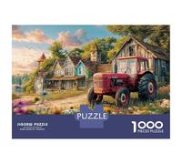 Rustic Trattore Scene Puzzle 1000 Pezzi Per Adulti Vintage Rurale Landscape Style Puzzle Gioco Per Adulti E Bambini Età 9 Anni + Cartone Riciclato Al 100% Home Decorazione 52x38cm/1000pcs