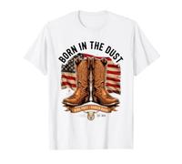 Rustic Western Cowboy Boots Patriotic Rodeo Heritage Maglietta